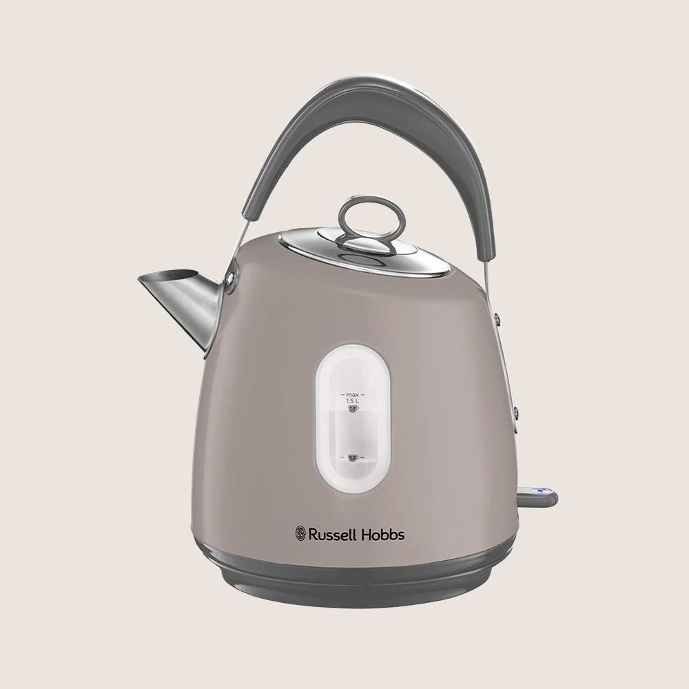 RUSSELL HOBBS Stylevia 28133 Traditional Kettle with Rounded Retro Design 1.7L - Mocha