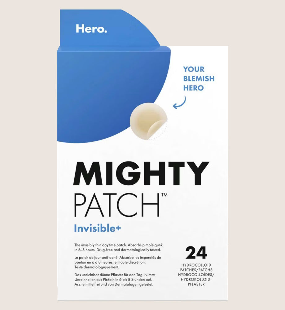 Hero Mighty Patch Invisible+ Daytime Acne Patches Clear Hydrocolloid 24 Count