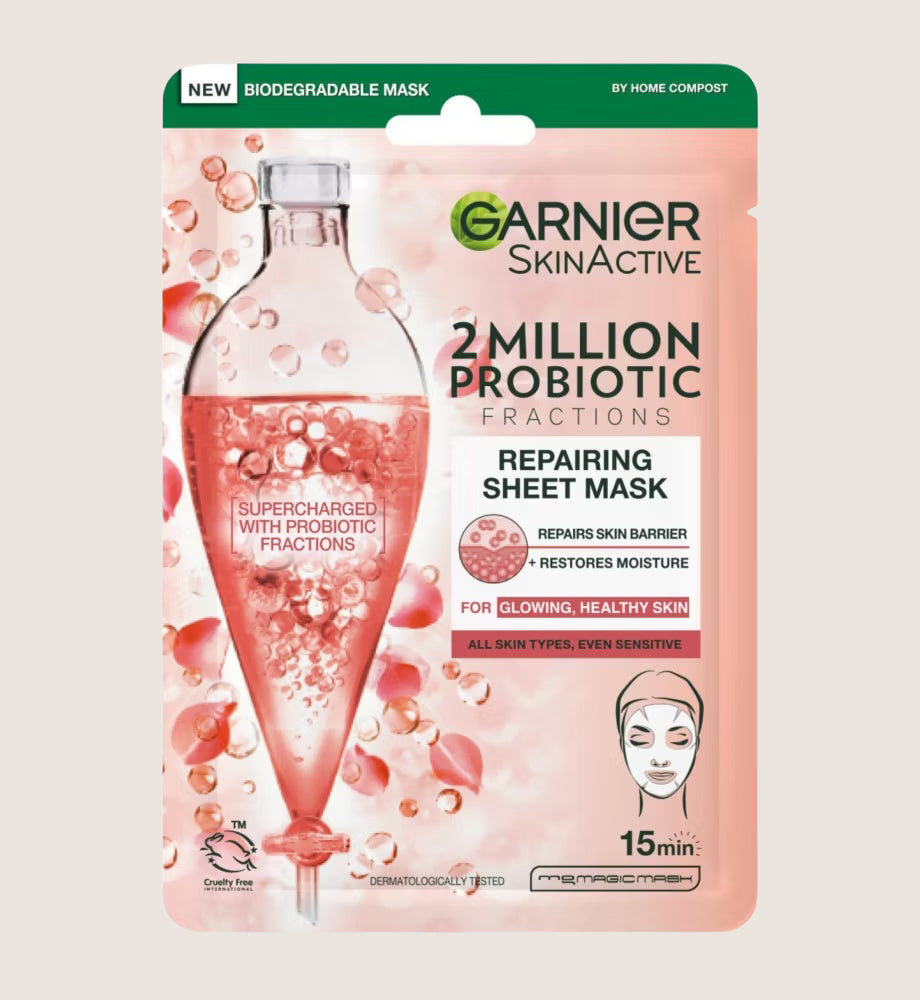 Garnier SkinActive Probiotic Repairing Face Sheet Mask With 2 Million Probiotic Fractions With Probiotic Fractions