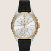 Emporio Armani Mens Watch Black Leather Strap AR11498