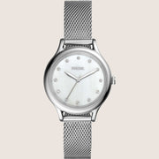 Fossil Laney Silver Steel Bracelet Watch BQ3390
