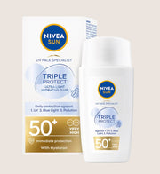 NIVEA SUN UV Face Specialist Triple Protect Sun Cream Fluid SPF50+ 40ml