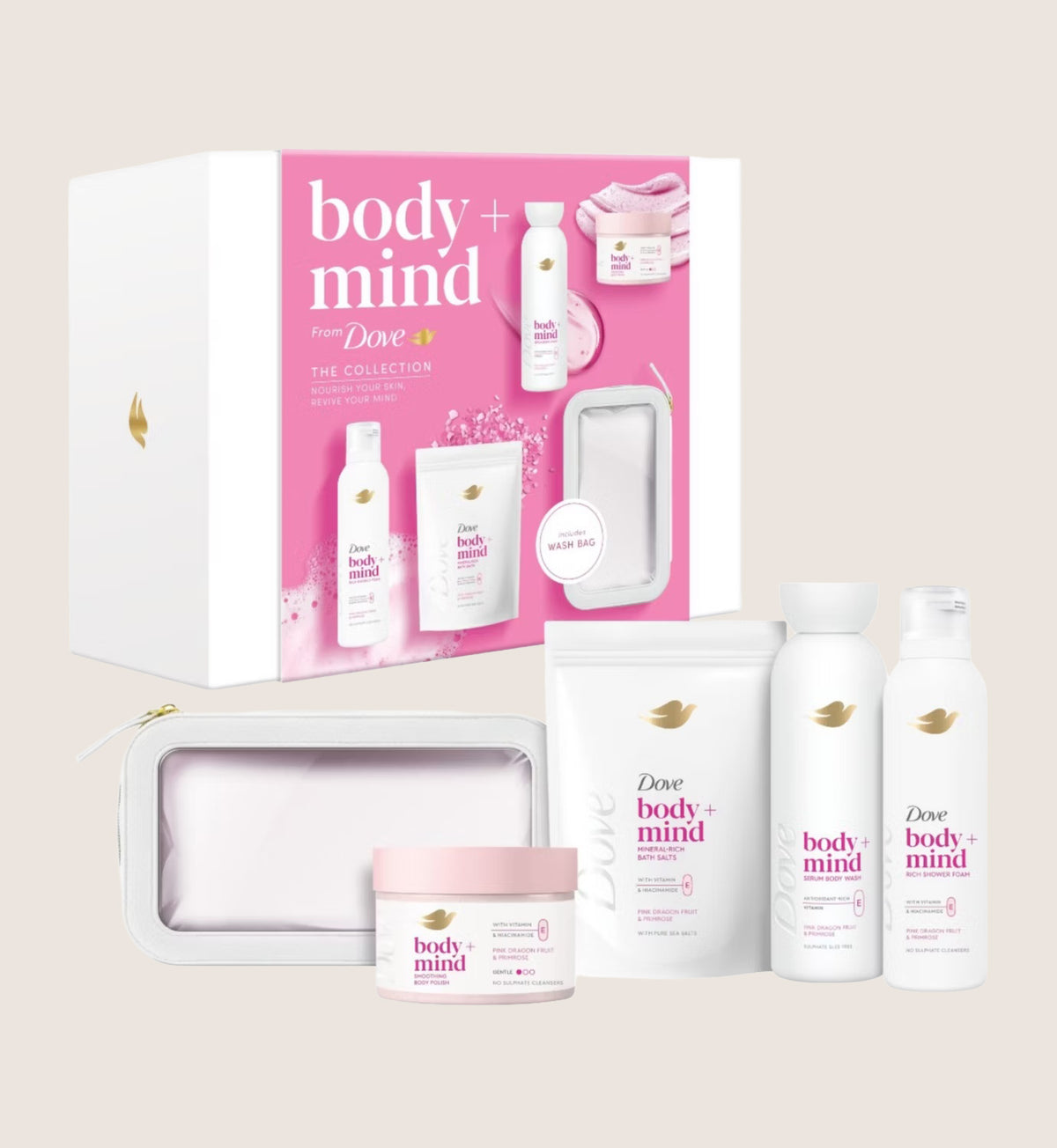 Dove Body + Mind The Collection Bath & Body Gift Set For Her