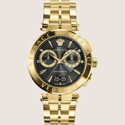 Versace Mens Aion Watch Gold Chronograph Powerhouse VE1D02823