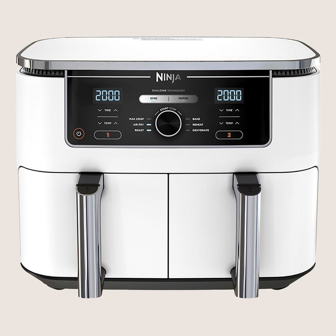 NINJA Foodi MAX Dual Zone AF400UKWH Air Fryer with Max Crisp 9.5L - White