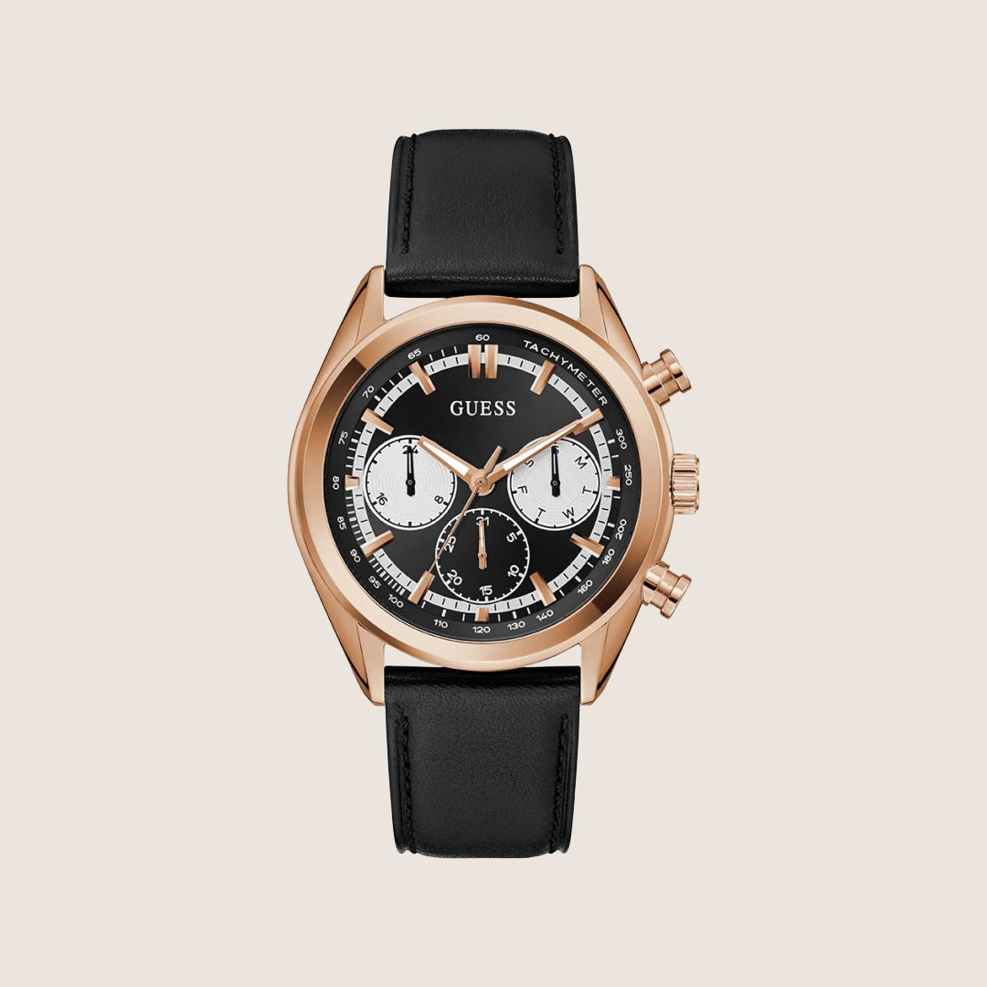 Guess Mens Dress Watch Black Dial GW0972G4