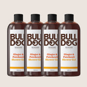 Bulldog Skincare Ginger & Patchouli Shower Gel Bundle Men's Body Wash 4 x 500ml