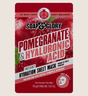 Soap & Glory Pomegranate & Hyaluronic Acid Instant Hydration Sheet Mask With Hyaluronic Acid Intensive Treatment