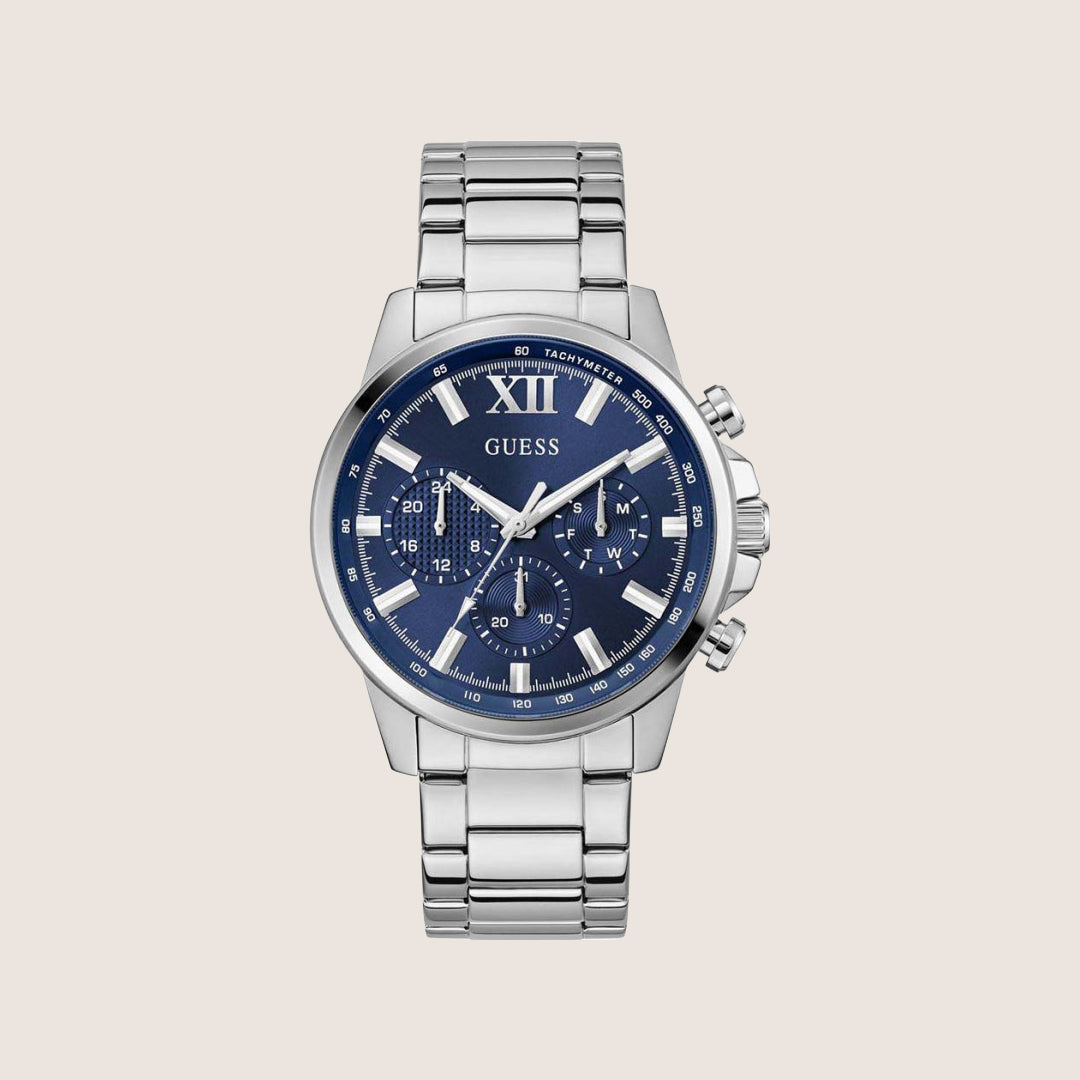 Guess Mens Walker Watch Blue Dial GW0900G4