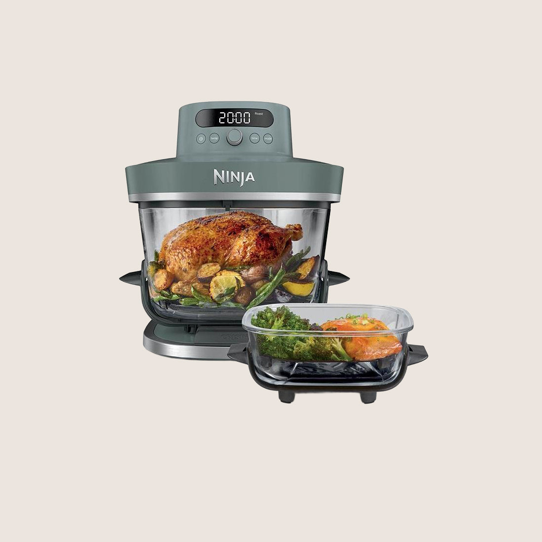 NINJA CRISPi Pro AS101UKGY 7-in-1 Glass Air Fryer with Prove Function 5.7L - Ash Grey