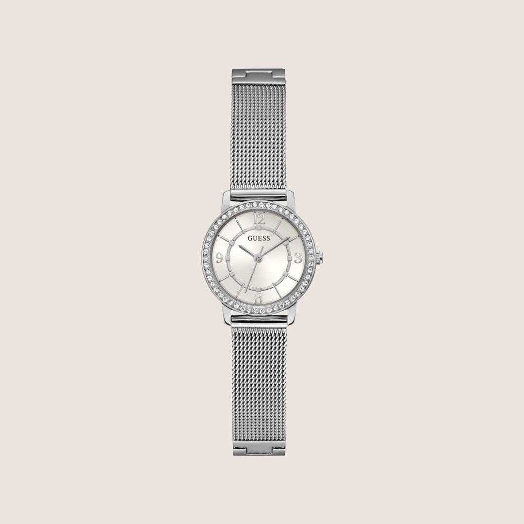 Guess Women's Melody Watch Crystal-Set White Dial GW0534L1