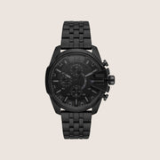 Diesel Mens Baby Chief Chronograph Black Dial Black Steel Bracelet Watch DZ4617