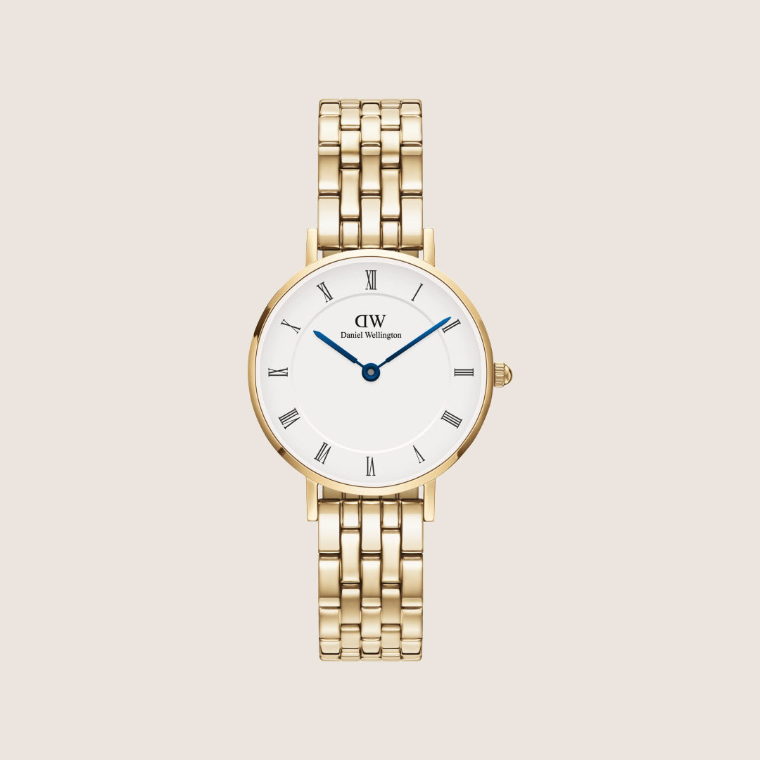 Daniel Wellington Women's Petite Gold Steel White Dial Watch DW00100682