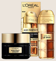 L'Oréal Paris Age Perfect Routine; Le Duo Serum & Cell Renew Midnight Face Cream