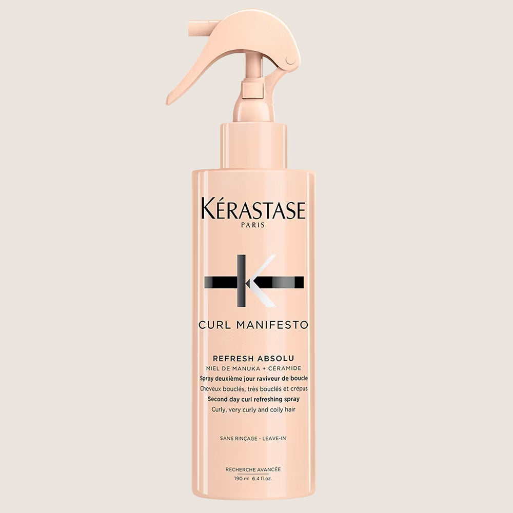 Kérastase Curl Manifesto, Curl Reactivating Spray for In-between Washes, With Manuka Honey and Ceramide, Refresh Absolu, Professional Care 190ml