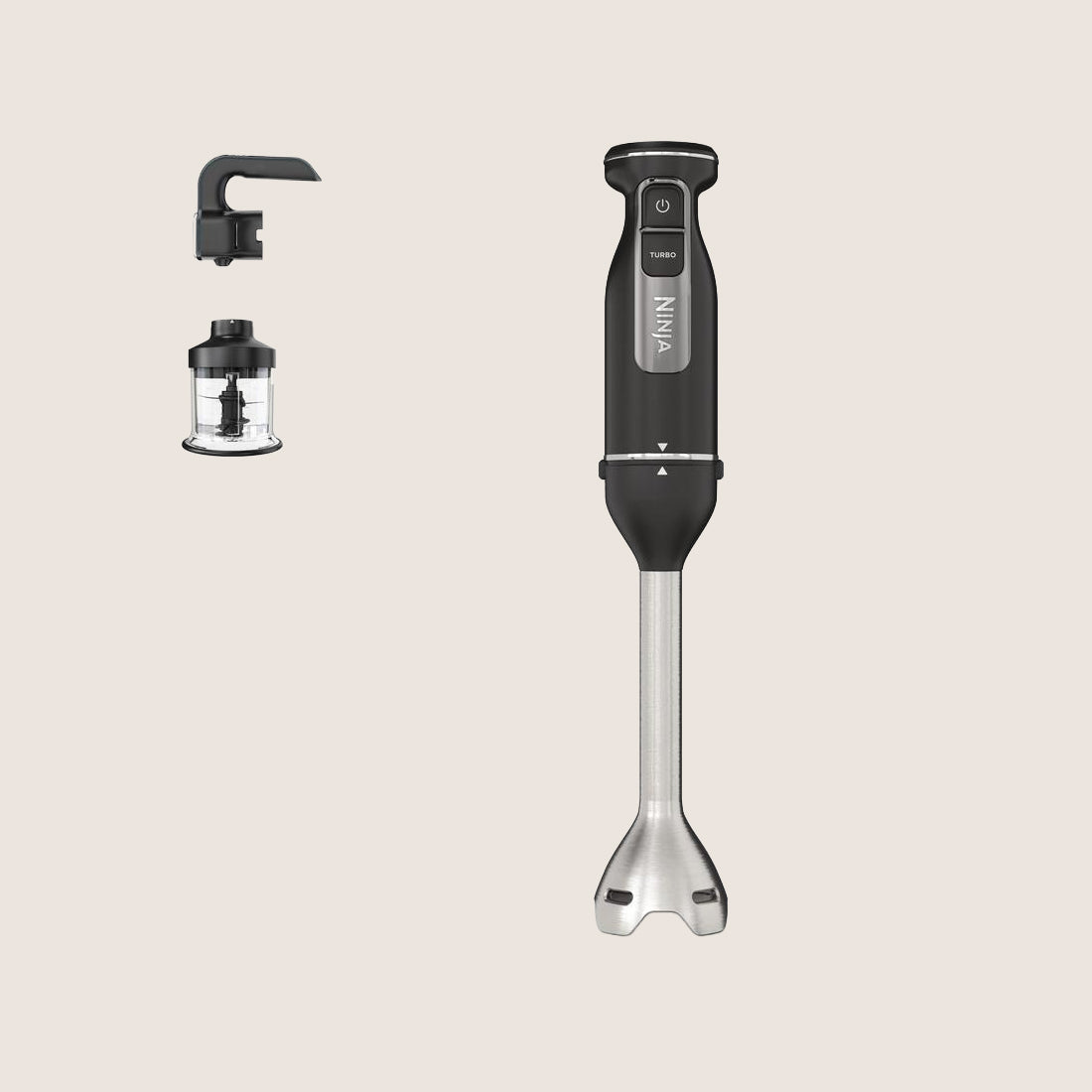 Ninja Foodi 3-in-1 CI100UK Hand Blender, Mixer & Chopper 850W 0.7L with 6 Accessories - Black
