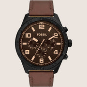 Fossil Men's Brox Brown Dial Brown Leather Watch BQ2802