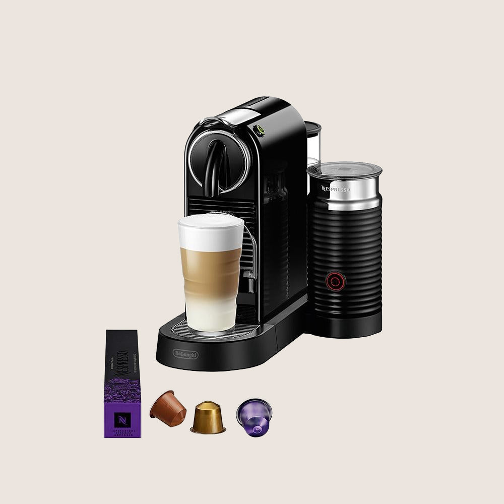 NESPRESSO by De'Longhi Citiz with Aeroccino EN267.BAE Coffee Machine 19-Bar Milk Frother 1L