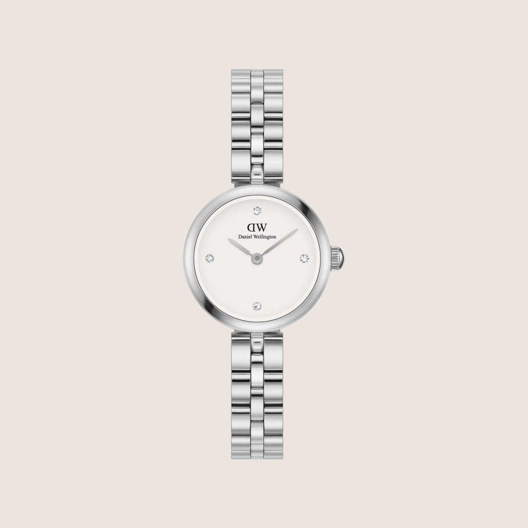 Daniel Wellington Women's Elan Lumine Silver Crystal White Dial Watch DW00100716