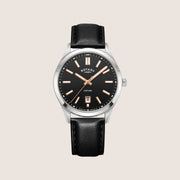 Rotary Mens Heritage Black Dial Black Leather Round Watch GS05520-04