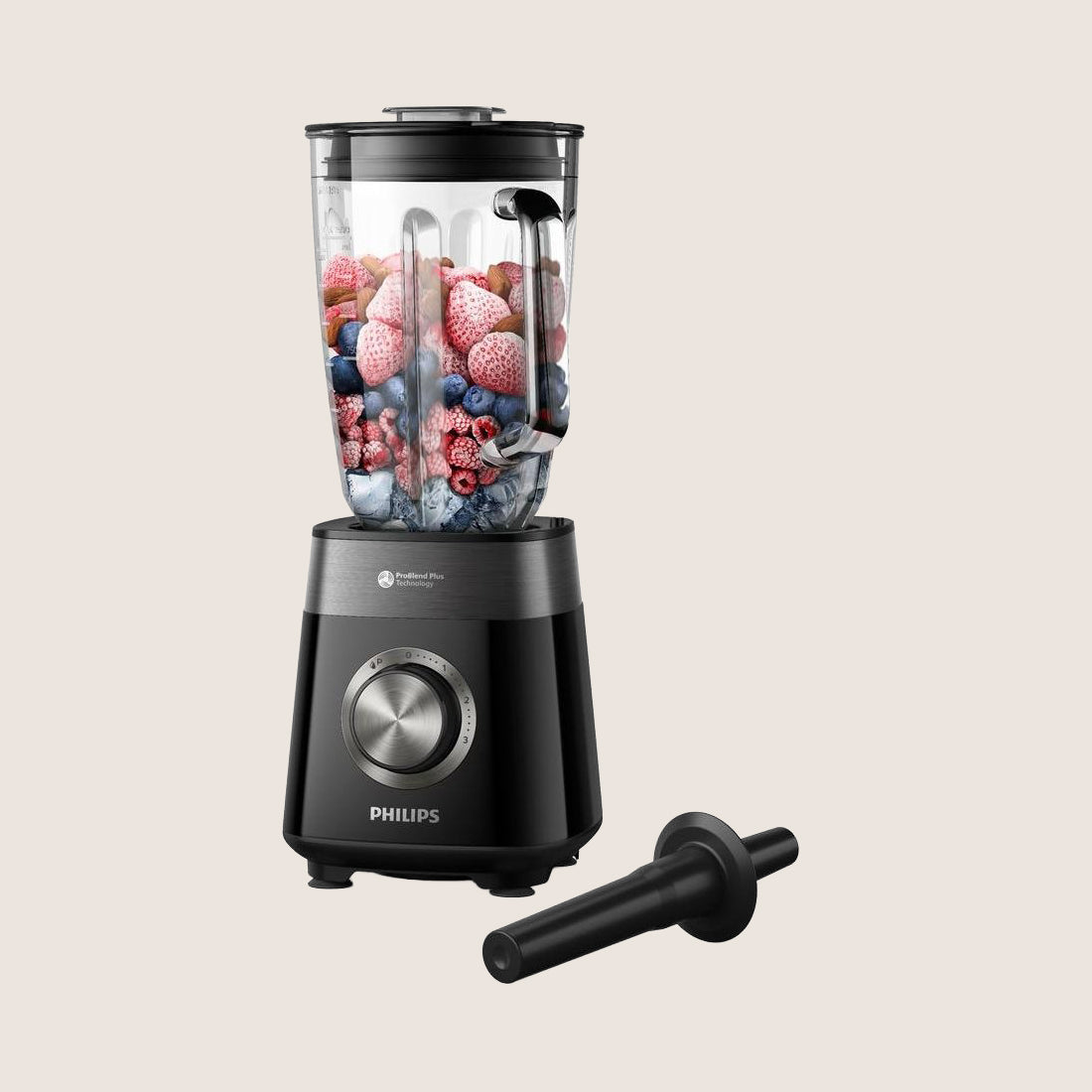 Philips Series 5000 HR3030/00 Blender 1200W 3-Speed 2L with Tamper - Silver & Black