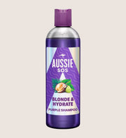Aussie SOS Blonde & Hydrate Purple Shampoo 300ml 300ml Natural Cleanse & Nourish