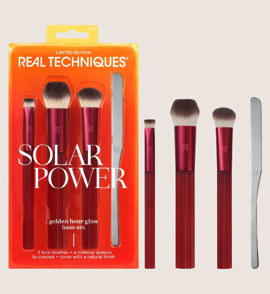 Real Techniques Solar Power Golden Hour Face Base Brush Set Limited Edition