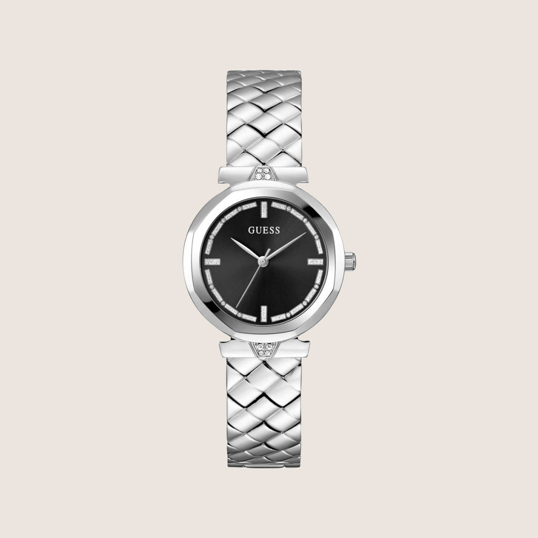 Guess Women's Rumour Watch Crystal-Set Black Dial GW0613L1