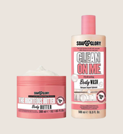 Soap & Glory Clean on Me & Righteous Butter Duo Gentle Cleanse