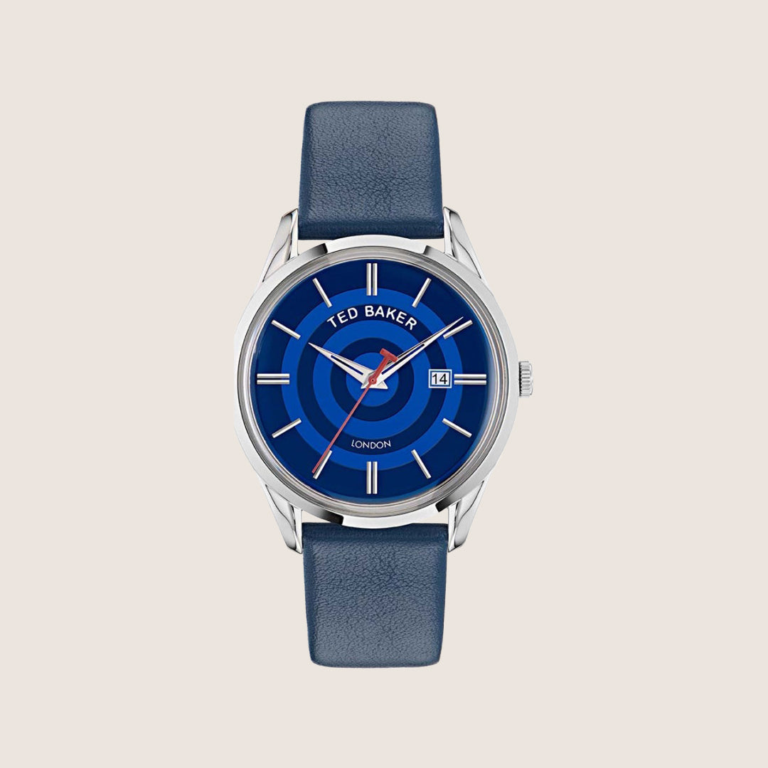 Ted Baker Mens Leytonn Blue Dial Blue Leather Strap Watch BKPLTF302