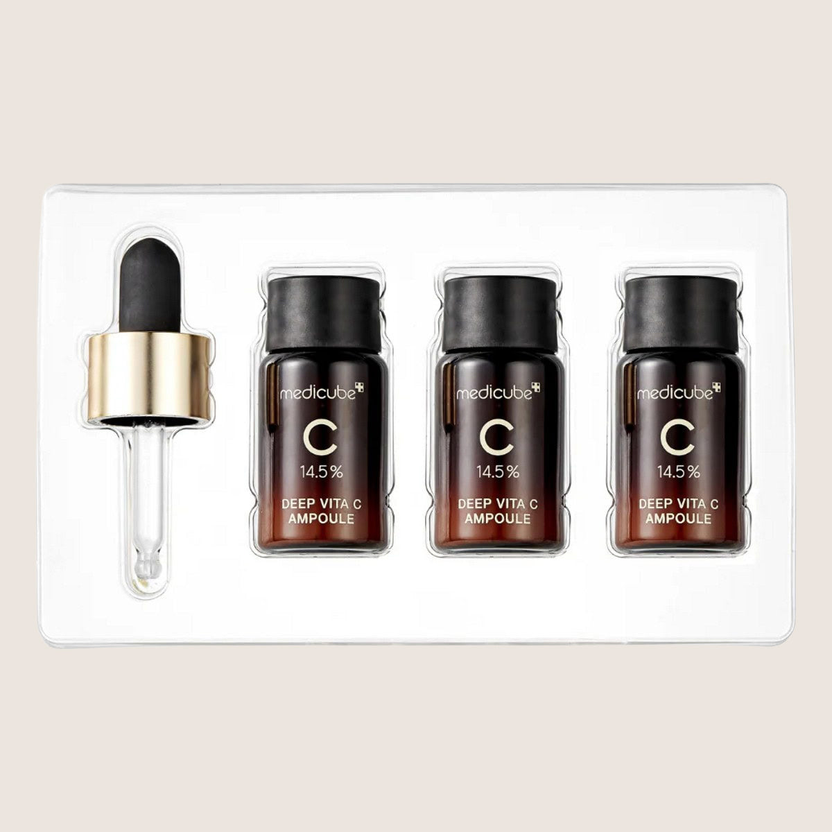 MEDICUBE Deep Vita C Ampoule 2.0 14.5% Pure Vitamin C Brightening Ampoule 3x10ml