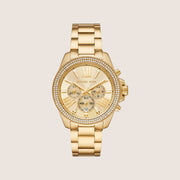 Michael Kors Women's Wren Chronograph Clear Stone-Set Watch MK7428