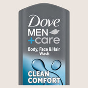 Dove Men+Care Hydrating Clean Comfort 3-in-1 Hair, Face & Body Wash 400ml