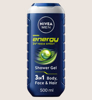 NIVEA Men Energy Shower Gel Natural Mint Refreshing 500ml