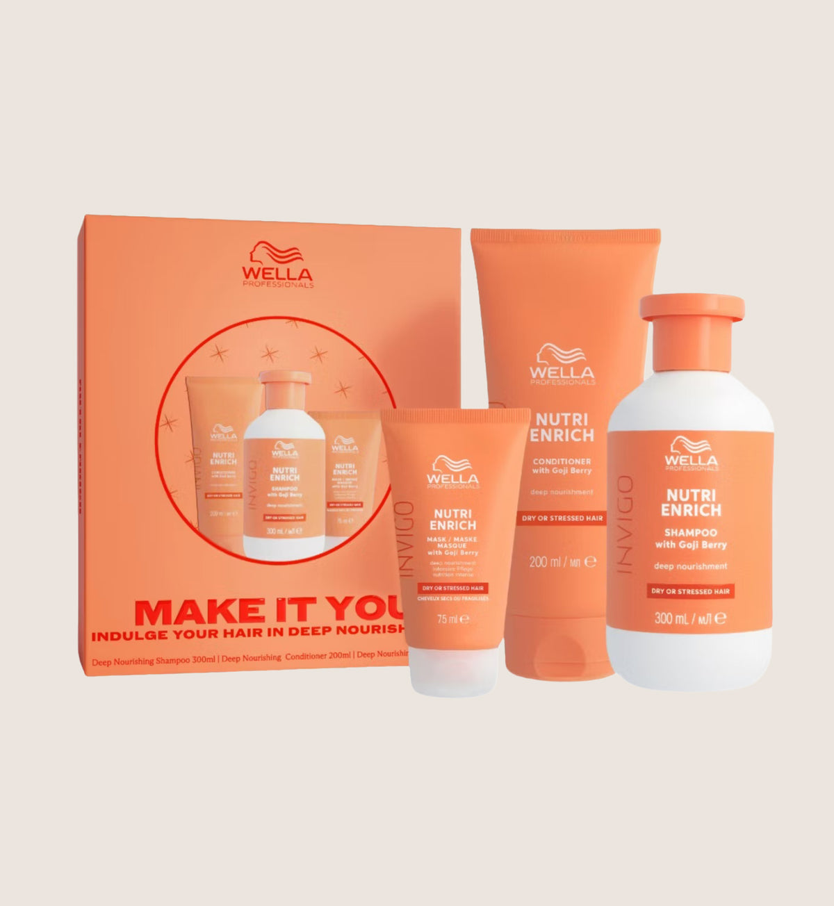 Wella Professionals Nutri Enrich Make It You Haircare 3 Piece Beauty Gift Set For Her