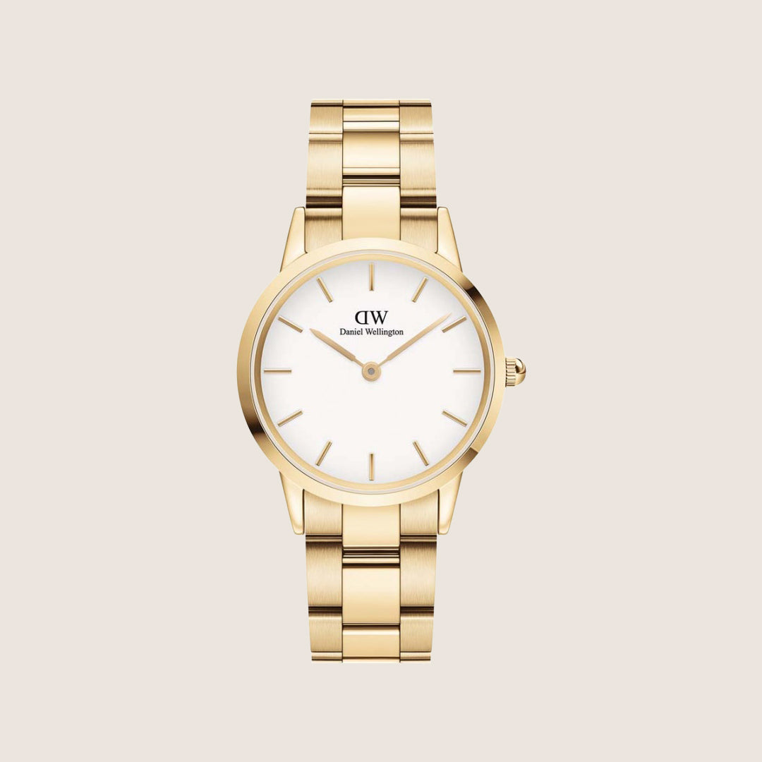 Daniel Wellington Women's Iconic Link Gold White Dial Watch DW00100565