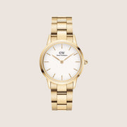 Daniel Wellington Women's Iconic Link Gold White Dial Watch DW00100565