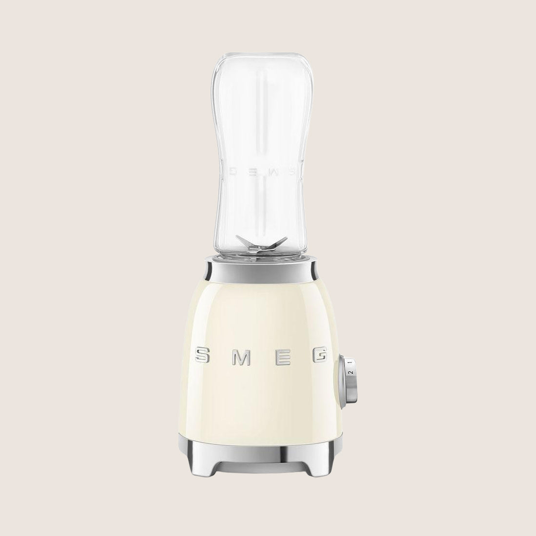 Smeg PBF01CRUK Personal Blender 900W 0.6L with 2 Bottles - Cream