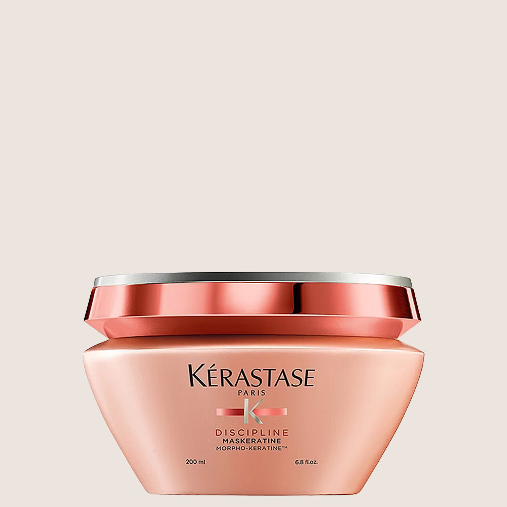 Kérastase Discipline, Restorative Anti-Frizz Hair Mask, For Unruly Hair, With Morpho-Kératine Complex Deep Nourishment Mask 200ml
