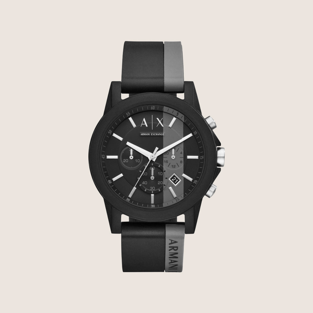 Armani Exchange Men's Sport Watch Two-Tone Dial Two-Tone Plastic Strap AX1331