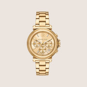 Michael Kors Women's Maren Chronograph Gold Dial Watch MK7493