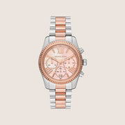 Michael Kors Women's Lexington Chronograph Pink Dial Watch MK7219