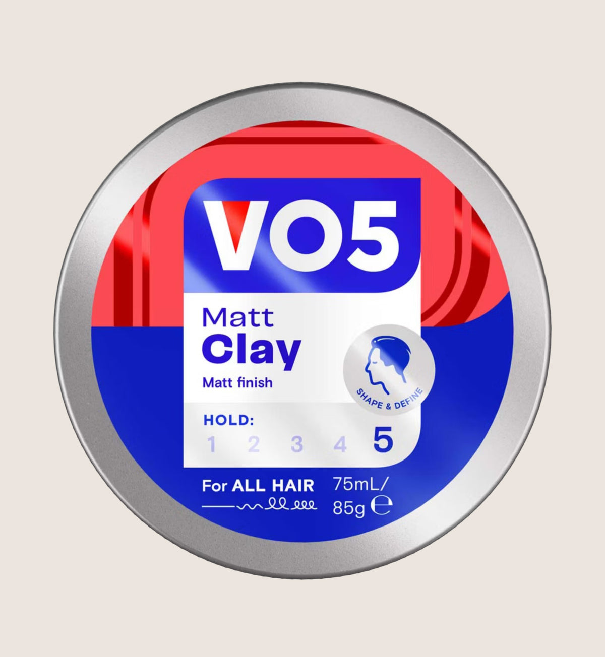 VO5 Matt Long Lasting Hold Hair Clay Choppy Matt Finish 75ml