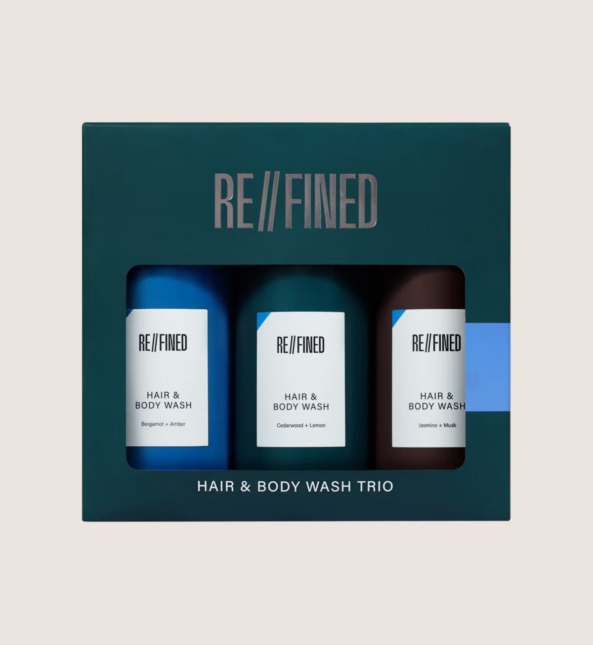 RE//FINED Hair & Body Wash Trio Three Scents 3 x 250ml