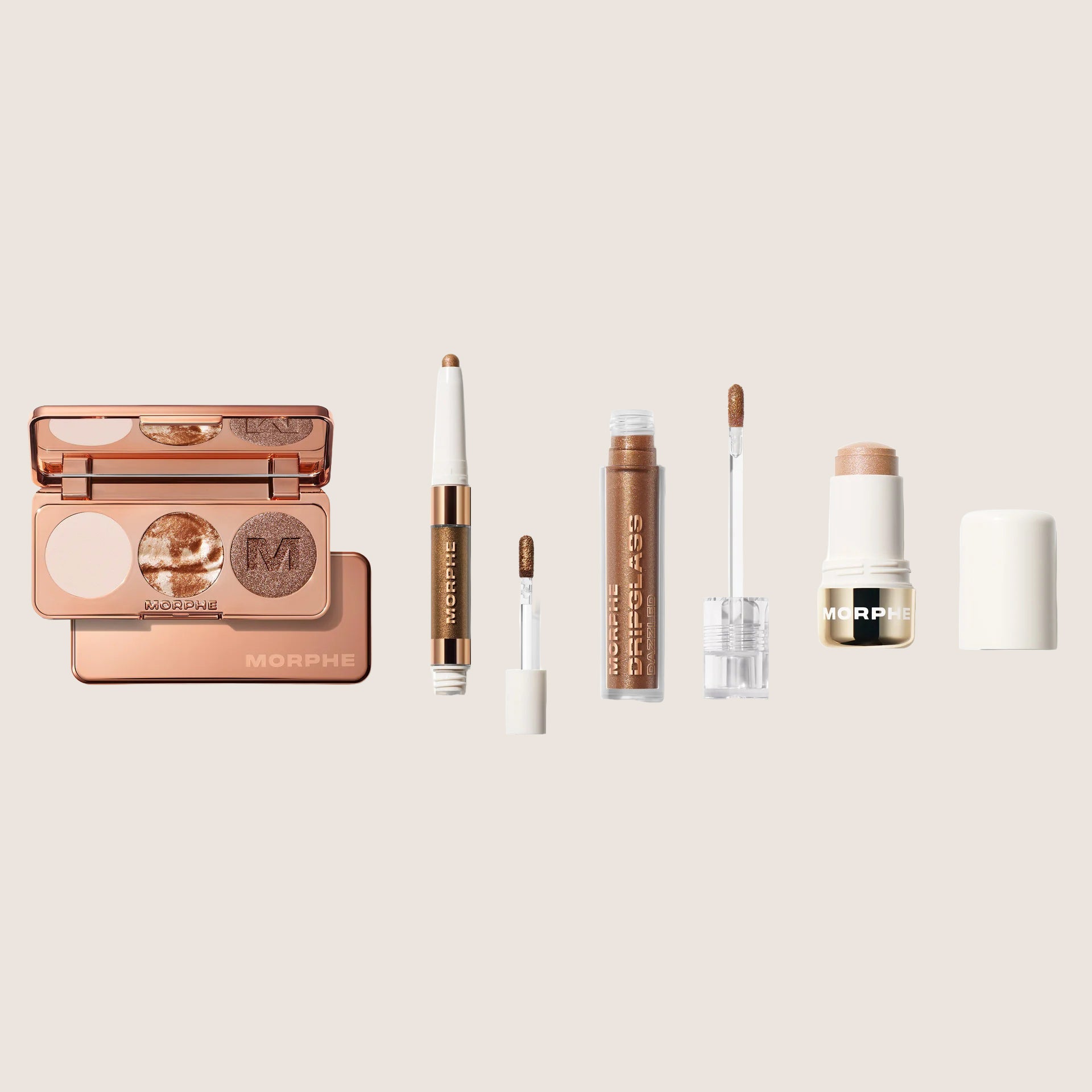 Morphe Dazzling Metallics Gold Bundle Premium Formula