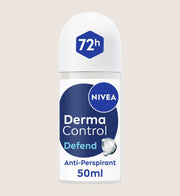 NIVEA Derma Control Defend Extra Comfort 72h Deodorant Roll On 72-Hour Protection 50ml