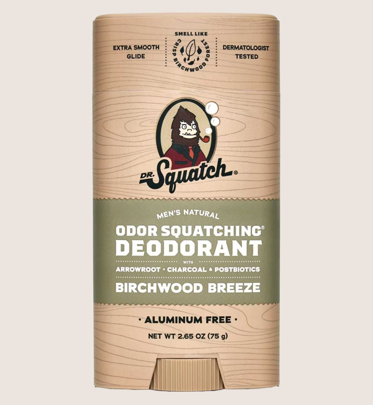 Dr Squatch Birchwood Breeze Wide Stick Deodorant Natural Odour Protection 75g