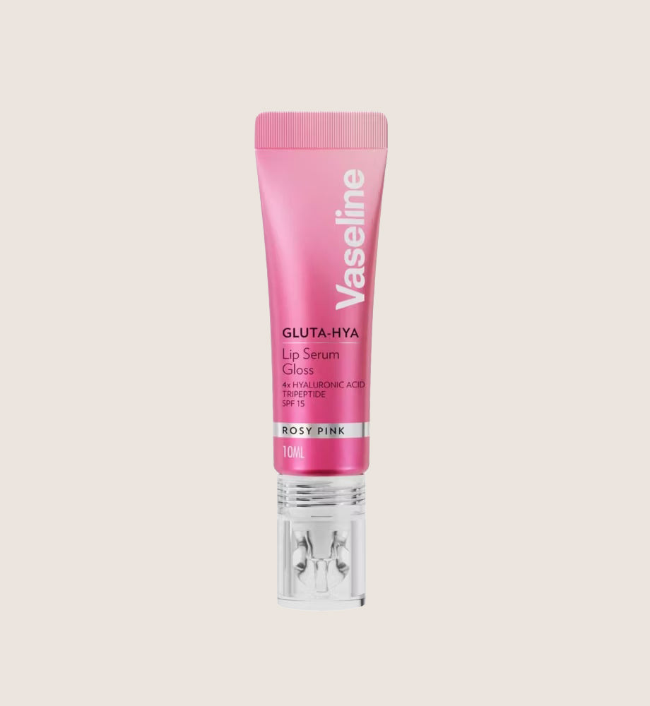 Vaseline Gluta-Hya Lip Serum Gloss Rosy Pink SPF15 Plumping Lip Gloss 10ml