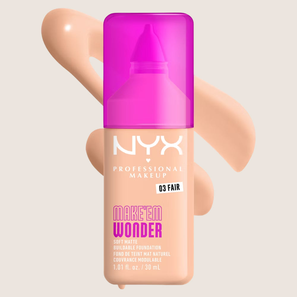 NYX Professional Makeup Make EM Wonder 24H Soft Matte Foundation 24-Hour Wear