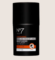 No7 Men Energising Face, Beard & Stubble Moisturiser with 24-Hour Hydration